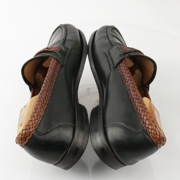 Allen Edmonds Mens Newcomb Loafer Size 10 D Black Braid Strap Slip On Dress Shoe - Picture 7 of 14